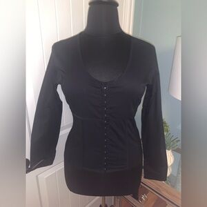 Women’s Harley Davidson Black Long Sleeve Front Hook/Eye Closure Shirt